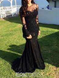 Ericdress Hot Sale Long Sleeve Lace Mermaid Evening Dress Black Wedding Dresses 12743038 Ericdress Com Long sleeve mermaid dresses have also become popular in recent years.