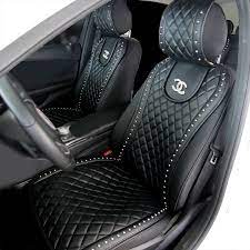 132 18 swarovski diamond chanel leather car seat cover 2pcs front black leather car seat covers leather car seats car seats