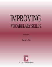 Our vocabulary consists of the words we know and use every single day. Iv4 25 Ppt Improving Vocabulary Skills Fourth Edition Sherrie L Nist U00a9 2010 Townsend Press Unit Five Chapter 25 U2022 Devoid U2022 Jeopardize U2022 Implore Course Hero