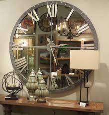 Amelie Large Wall Clock By Uttermost Wall Clocks Living Room Large Mirrored Wall Clock Oversized Wall Clock