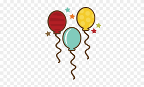 Download Balloons With Stars Svg File For Scrapbooking Cardmaking Birthday Girl Decal Free Transparent Png Clipart Images Download
