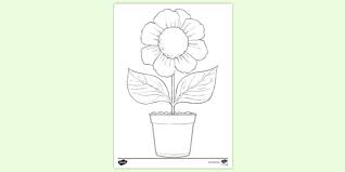 What better way to bring the beauty of the outdoors, in! Flower In A Pot Colouring Sheet Activity Resource Twinkl