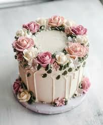 Shop our pastel pink floral cake with dried petals today! Pin On Kuchendesign