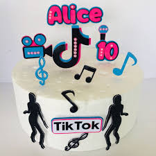Edible icing art is a great way to make a cake and cupcakes look . Topo De Bolo Tik Tok Para Imprimir Elo7