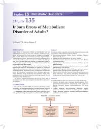 Inborn Errors Of Metabolism Disorder Of Adults