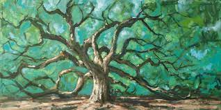 This is a painting of the angel oak, the largest and oldest known live oak in america. The Angel Oak An Online Acrylic Painting Lesson Tim Gagnon Studio