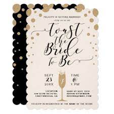 Toast The Bride Champagne Bubbles Bridal Shower Invitation Zazzle Com Simple Bridal Shower Elegant Bridal Shower Bridal Shower Wine Theme