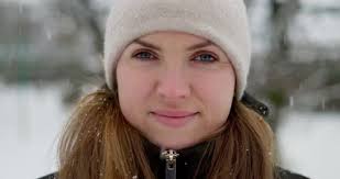 Closeup Portrait of Woman in Winter Beanie