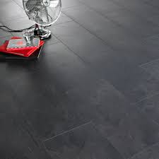 Colours Harmonia Black Slate Tile Effect Laminate Flooring 2 05m Pack Departments Black Laminate Flooring Tile Effect Laminate Flooring Laminate Flooring