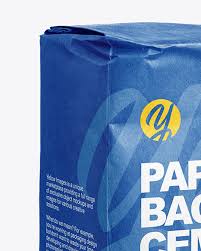 Download Kraft Paper Cement Bag Mockup In Bag Sack Mockups On Yellow Images Object Mockups