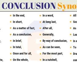 In Conclusion Synonym 30 Useful Synonyms For In Conclusion 2 Writing Words Learn English Words Learn English