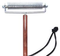 Mars Coat King Dematting Undercoat Grooming Rake Stripper Tool For Dogs And  Cats, Stainless Steel With Wooden Handle For Thick Coats, 8-Blade Stripper