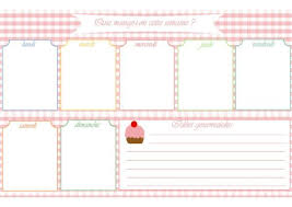 Planning Vierge Menu De La Semaine Planning Vierge Planning Menu Semaine Planning Semaine