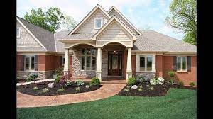 Stone and brick are common exterior chimney finishes on ranch homes that have fireplaces. Red Brick Home Exterior Ideas Youtube