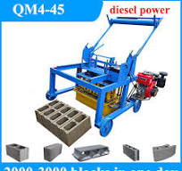 QM4-45 Diesel Powered Mobile Concrete Wall Block Moulding ...
