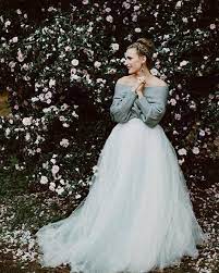 Sweet Caroline Styles Winter Wedding Dress Wedding Separates Tulle Wedding Dress Blue Blue Wedding Dresses Winter Wedding Dress Tulle Wedding Skirt