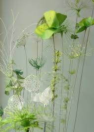 Laurence Aguerre Explorations Et Sculptures Textiles Vert Infini Respire Fin Fleurs En Papier Sculpture Textile Fleurs