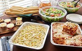 Olive Garden Catering Lasagna Chicken Alfredo Combination With Salad Breadsticks For The Reception 3 Dinner Menu Dinner Dinner Party Menu