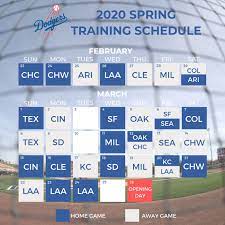 The cubs' spring schedule features 18 home games, which will be played at sloan park in mesa, arizona, and 16 cactus league road games. 2020 Mlb Spring Training Dodgers Release Schedule True Blue La