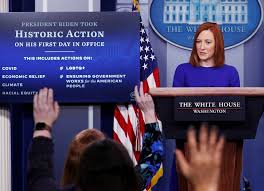 El lunes su portavoz dijo que esto podría tener lugar de acuerdo con la jurisprudencia y la ley internacional. Jen Psaki La Nueva Portavoz De La Casa Blanca Cambia El Tono Siento Un Profundo Respeto Por La Prensa Internacional