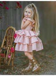 Baby Girls Basic Dusty Rose Solid Colored Sleeveless Dress Blushing Pink Girl Princess Dress Girl Outfits Kids Dresses