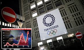 A man walks past a tokyo 2020 advertising poster at the shinjuku metro station, in shinjuku area of tokyo. U S Public Health Experts Call For Urgent Action To Assess Risks Of Holding Olympics Daily Mail Online