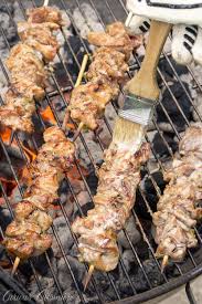 Small pieces of marinated pork collar are threaded on to wooden skewers and then grilled so that they get a nice char, but remain juicy and moist. Moo Ping Thai Grilled Pork Skewers Curious Cuisiniere