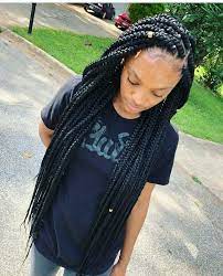 Ghanaian Hairstyles On Instagram Jumbo Box Braids Sogorjesshaircare Boxbraids Jumbobo Kids Braided Hairstyles Box Braids Styling Box Braids Hairstyles
