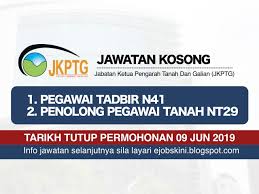 Rujukan peperiksaan pegawai tadbir n41 johor. Jawatan Kosong Jabatan Ketua Pengarah Tanah Dan Galian Jkptg Tarikh Tutup 09 Jun 2019