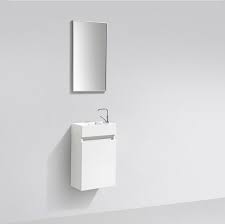 Meuble Lave Main Salle De Bain Design Siena Largeur 40 Cm Blanc Laque Interieur Huis