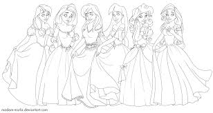 Features 32 my little pony coloring pages & 4 sticker sheets. My Little Pony Princesses Lineart By Madam Marla On Deviantart