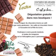 Comme Chaque Annee A L Occasion De La Fete Du Livre De Saint Etienne La Confiserie Des Arcades Et Les Chocolats Voisin Vous Convient A Une Degustation Gratuite