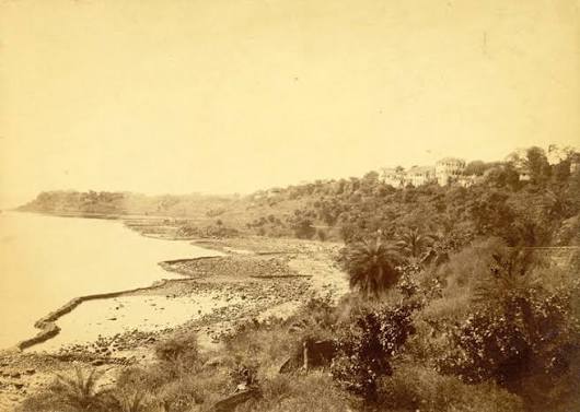 Rare - Malabar Point and Back Bay, Bombay - 1855 A photograph of Malabar hill, Bombay from the 'Vibart Collection of Views in South India' taken by an unknown photographer about 1855.