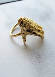 The Goldfinger Ring 24k Gold Plated Statement Ring Hand Etsy Hand Jewelry Architectural Jewelry Edgy Jewelry