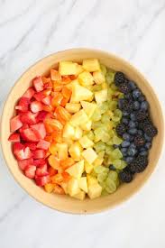 Make A Simple Rainbow Fruit Salad In Ten Minutes Lovely Indeed Salad Presentation Healthy Recipes Fruit Salad