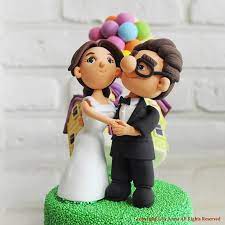 Disney S Up Version Custom Wedding Cake Topper Etsy Custom Wedding Cake Toppers Custom Wedding Cakes Wedding Cake Topper Etsy