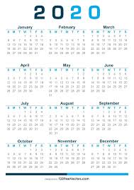Calendar 2020 Calendar 2020 Calendar Template Free Calendar