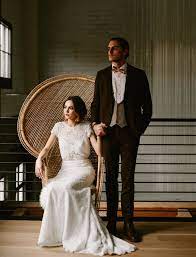 Elegant Eclectic Wedding Inspiration Leather Velvet Moody Weddingshoes Elegant Wedding Inspiration Fitted Lace Wedding Dress Eclectic Wedding