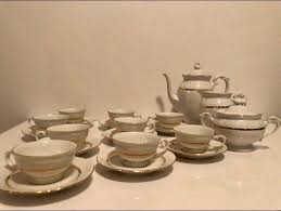 Teapots orange tableware floral pattern gold collection dinnerware model. Chodziez White Porcelain Vintage Tea Set 21 Pcs Made In Poland Gold Trim Chodziez Teapot Chodziez Teacups Tea Sets Vintage Vintage Tea Vintage Tea Sets