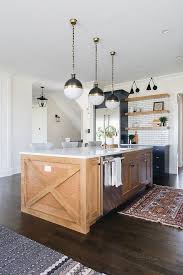 Farmhouse Kitchen Island With Crossed Sides And Shiplap The X With Shiplap Kitchen Island Is H Hickory Kitchen Cabinets Farmhouse Style Kitchen Hickory Kitchen
