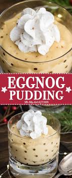 Homemade Eggnog Pudding Recipe Homemade Pudding Eggnog Dessert Homemade Eggnog