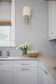 12 Home Project Ideas Using Penny Tiles The Zhush In 2020 Penny Tile Penny Tiles Bathroom White Kitchen