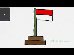Cara menggambar bendera merah putih dan bambu runcing youtube. Paud Menggambar Mewarnai Bendera Merah Putih Indonesia Untuk Anak Youtube
