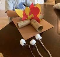 Campfire 🔥 craft with marshmallows (cotton balls) on a stick 😃
