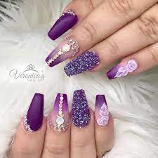 40 5k Followers 1 078 Following 3 738 Posts See Instagram Photos And Videos From Veronica Vargas Nails By Purple Nail Art Purple Nails Purple Ombre Nails
