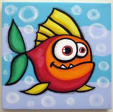 Funny Fish By Art4barewalls Fish Painting Fish Wall Art Drawing For Kids