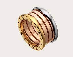 B Zero1 4 Band 18k Rose Yellow And White Gold Ring Bvlgari Jewelry Bulgari Jewelry Bvlgari Ring