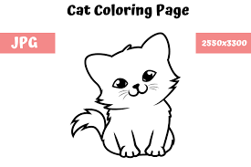 Check spelling or type a new query. Coloring Book Page For Kids Cat 02 Grafik Von Mybeautifulfiles Creative Fabrica