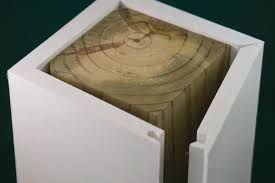 Two piece vinyl post wrap. Kleer Lumber Kleersnap Post Wraps Builder Magazine