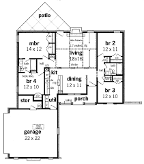 51'0 w x 47'0 d compare plans. Traditional Style House Plan 4 Beds 2 Baths 1400 Sq Ft Plan 45 401 Dreamhomesource Com